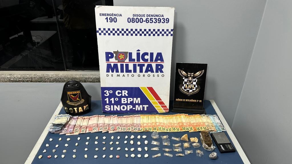 Homem é preso com 73 porções de entorpecentes em Sinop