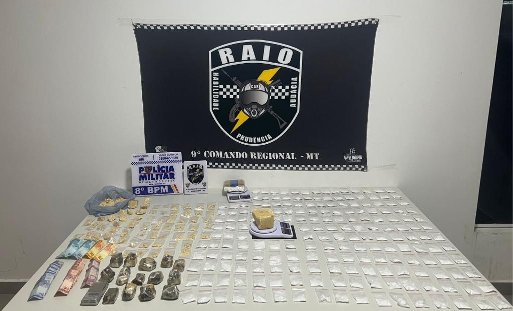PM prende faccionada com 260 porções de drogas