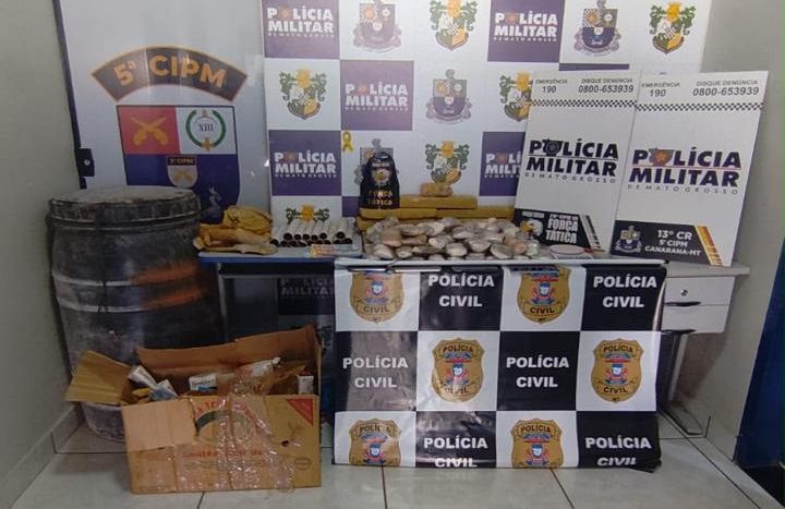 PM prende dupla com 17 quilos de drogas em Canarana