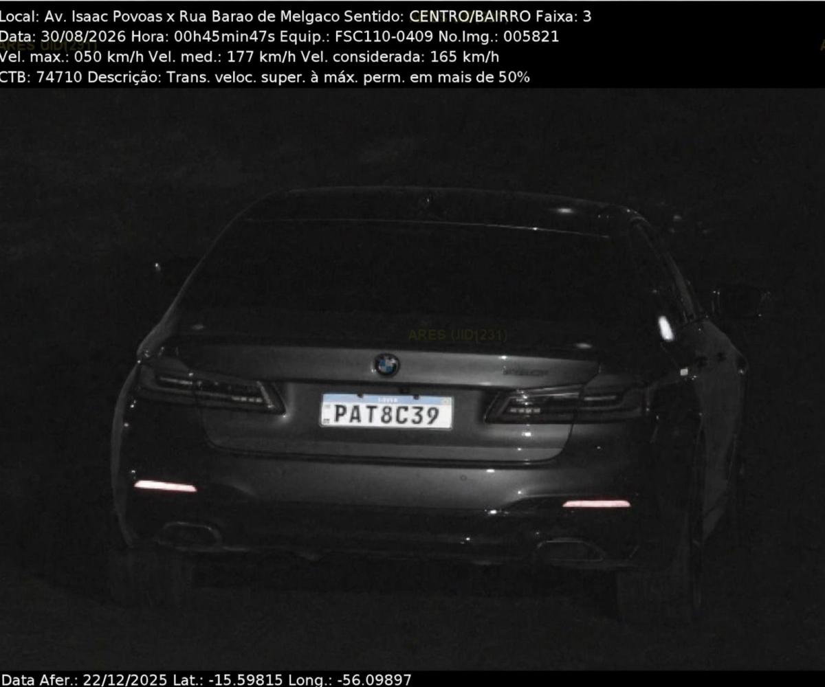 Radar registra BMW a 177 km/h antes de tragédia